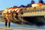 Vladimir Putin, Crimea bridge, huge explosion on crimea bridge that connects russia, Fire accident