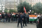 protest pakistan commission london, pulwama attack, indians protest in london over pulwama terror attack, Azad