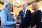 Narendra Modi, Narendra Modi for Jill Biden, narendra modi gifts 75 carat diamond to jill biden, Usa tour