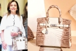 himalaya birkin bags, Nita Ambani's Crocodile Skin Handbag, nita ambani s crocodile skin handbag worth rs 2 6 cr studded with 240 diamonds goes viral, Christie