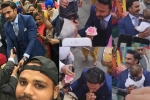 ranveer singh, ranveer singh giving flower to elderly woman, watch video of ranveer singh giving a flower to an elderly woman is winning hearts, Icc cricket world cup 2019