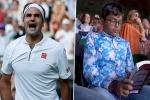 Indian origin boy reading book in Wimbledon 2019 Clash of Tennis, Indian origin boy reading book in Wimbledon 2019 Clash of Tennis, roger federer vs rafael nadal semi final indian origin boy seen engrossed in his book during wimbledon 2019 clash of tennis, Rafael